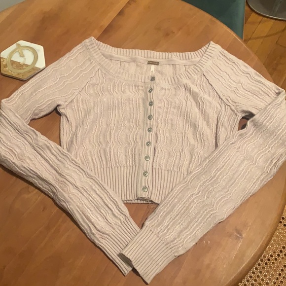 Free People Mimi Cardi Pink Small - Picture 5 of 6